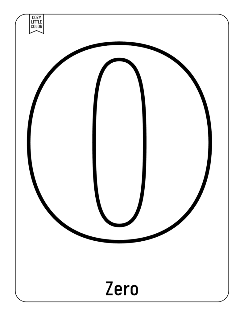 count and color free printable number zero