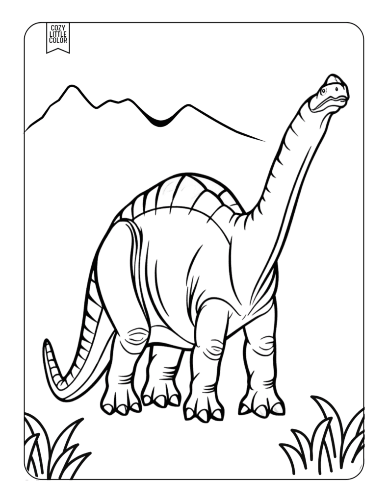 Long Neck Dinosaur coloring page