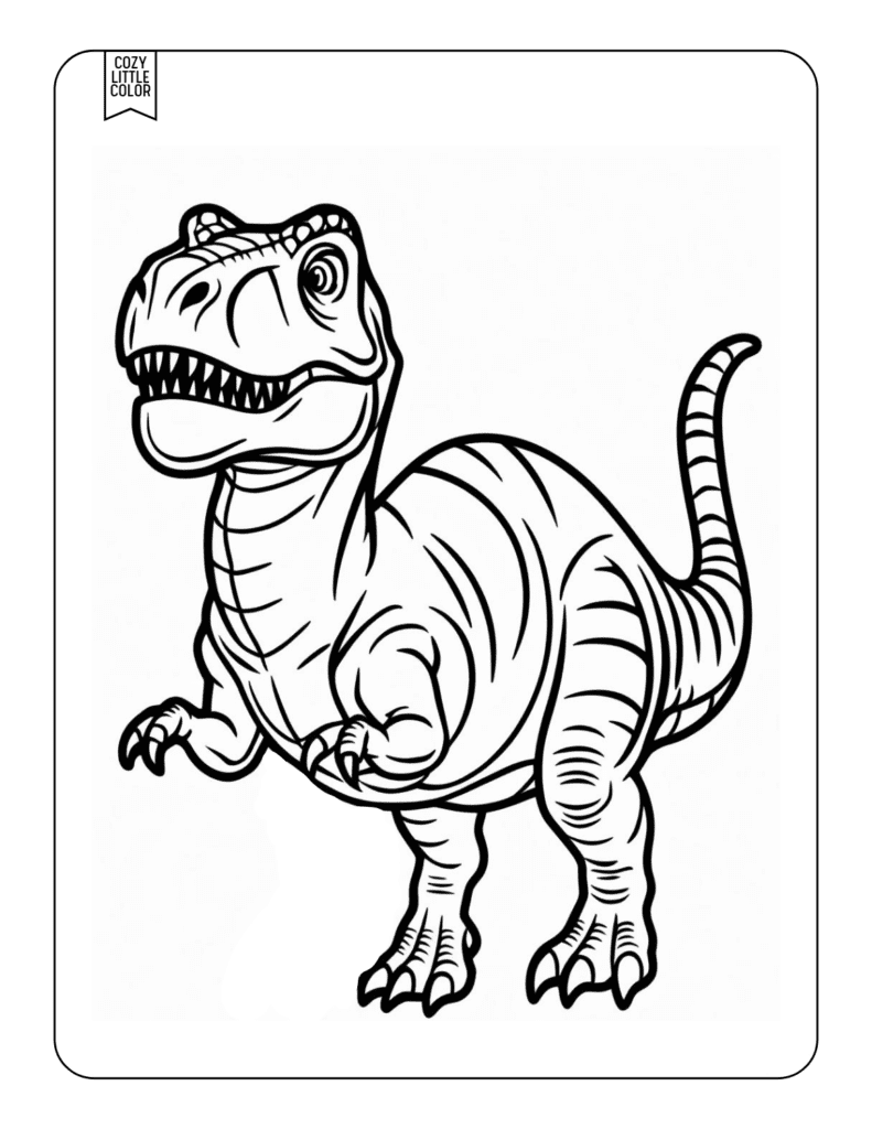 Simple Dinosaur Coloring Page T Rex