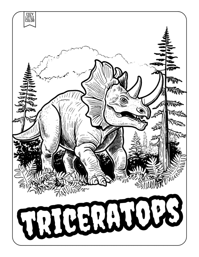 Triceratops Dinosaur coloring page