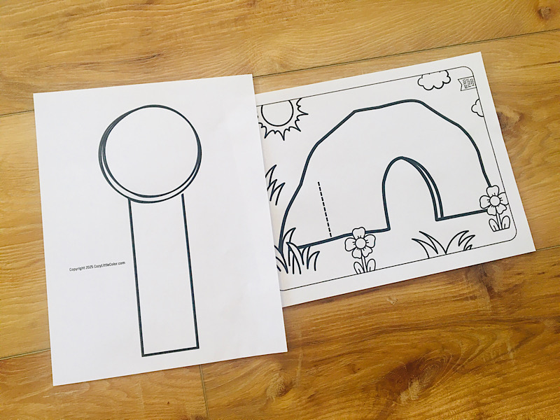 free printable empty tomb coloring page slider craft