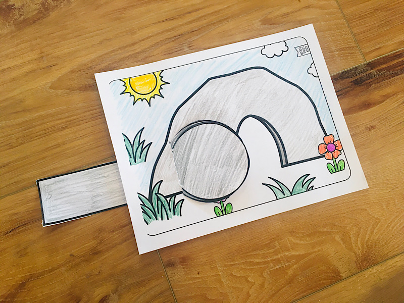 empty tomb slider craft with open door