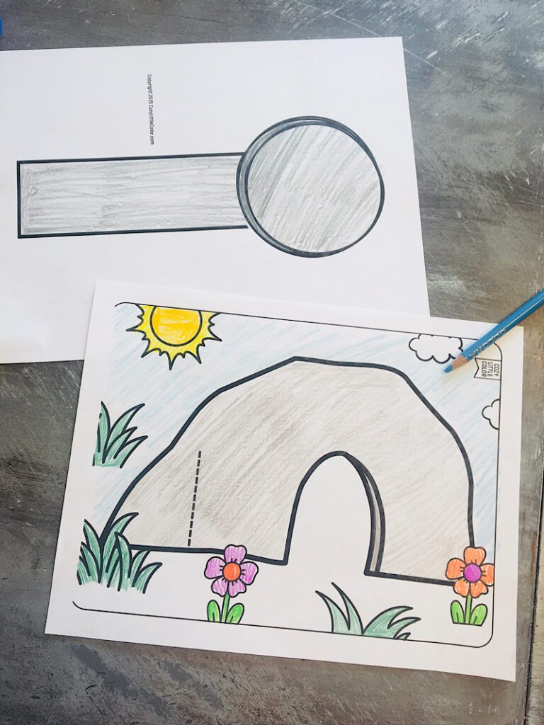 empty tomb slider craft for kids