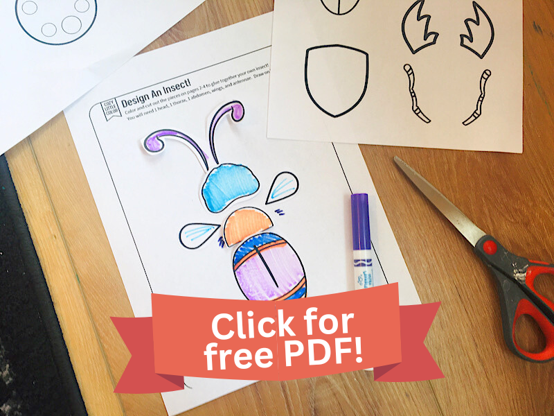 free insect coloring page worksheet for homeschool