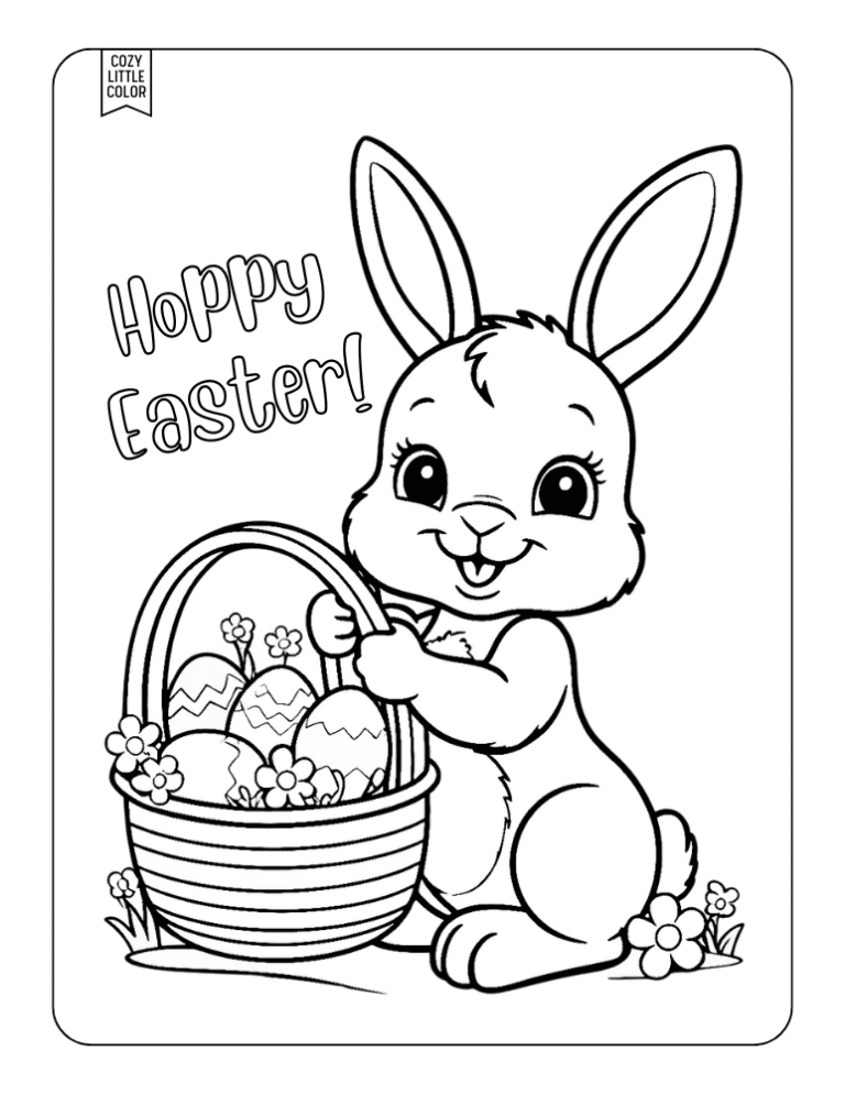 24 Easter Bunny Coloring Pages - 10 768x994 