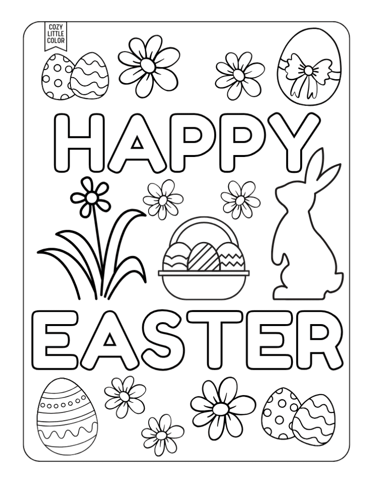 24 Easter Bunny Coloring Pages - 25 768x994 